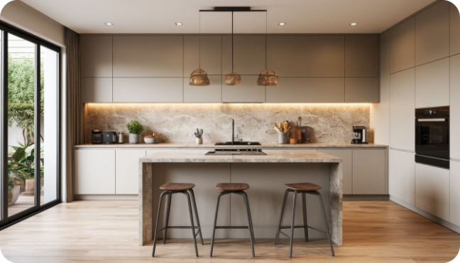 Elegant kitchen remodel with custom cabinets in Beaufort South Carolina
